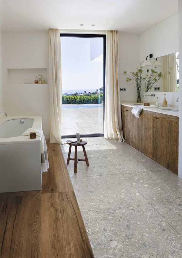 Carrelage intérieur effet pierre